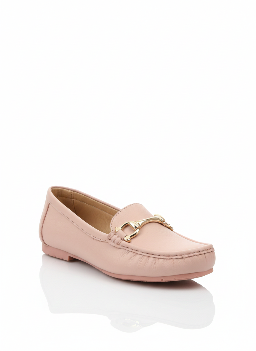 1 (5) Pink Leather Loafers